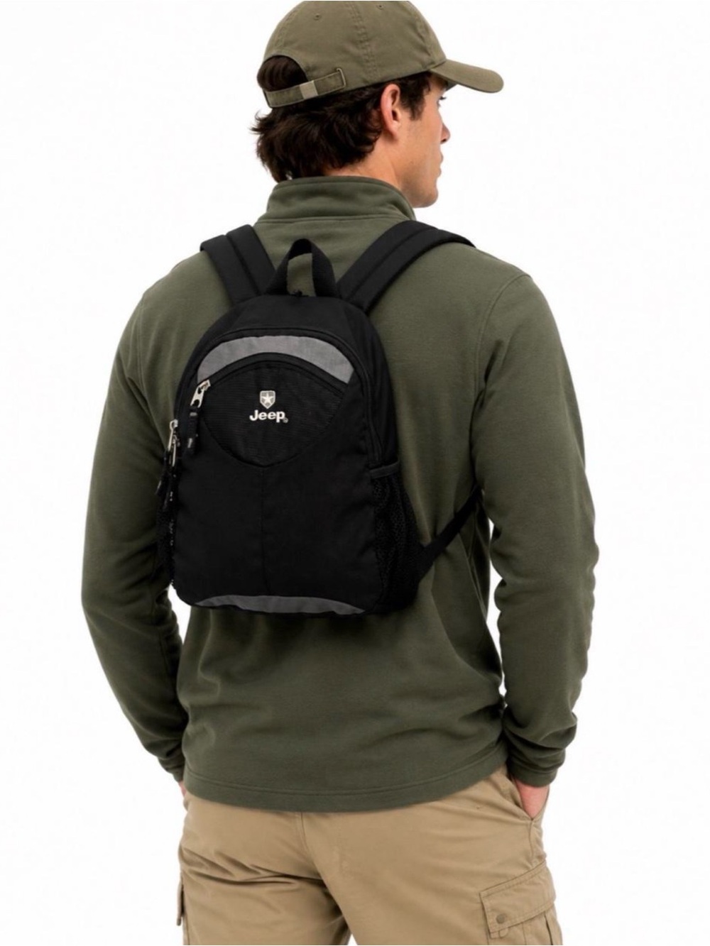 Jeep Black Compact Daypack Backpack - Men's